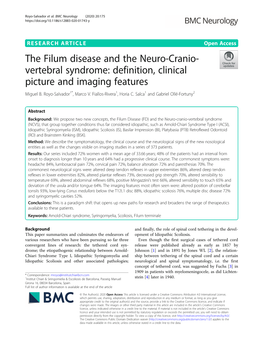 The Filum Disease and the Neuro-Cranio-Vertebral Syndrome
