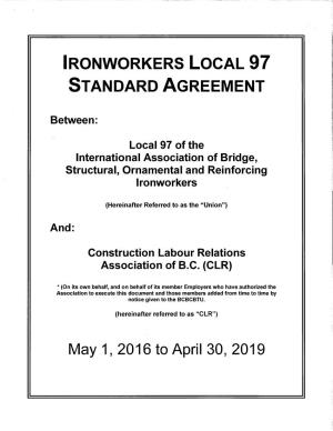 Ironworkers Local 97 Standard Agreement