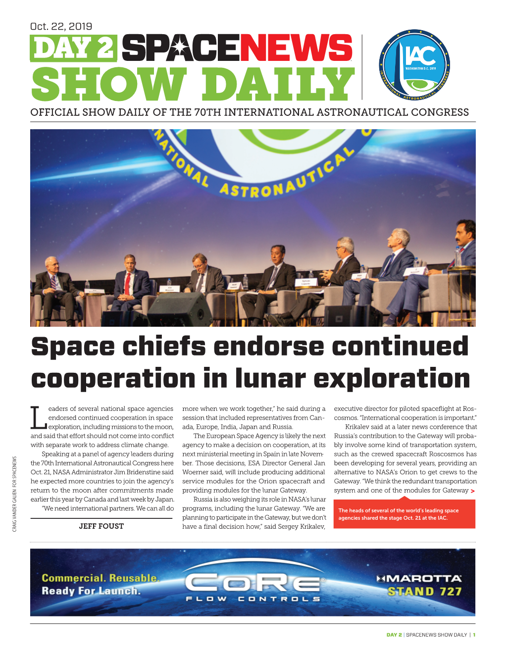 Show Daily Official Show Daily of the 70Th International Astronautical Congress