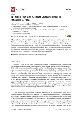 Epidemiology and Clinical Characteristics of Influenza C Virus