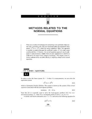 C H a P T E R § Methods Related to the Norm Al Equations