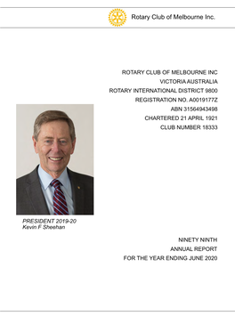 Rotary Club of Melbourne Inc