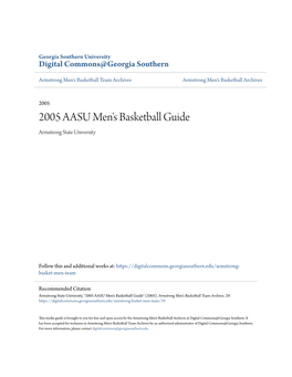 2005 AASU Men's Basketball Guide Armstrong State University