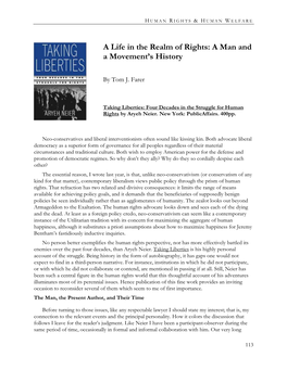 A Life in the Realm of Rights: a Man and a Movement’S History
