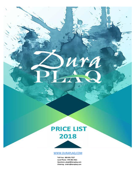 Download Our *2018* Product Price List [PDF]