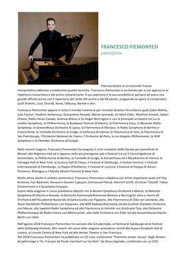FRANCESCO PIEMONTESI Pianoforte