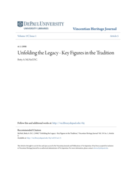 Unfolding the Legacy - Key Figures in the Tradition Betty A