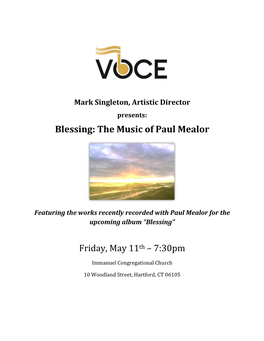 Blessing: the Music of Paul Mealor