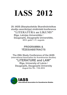 IASS Conference. Literature And