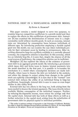 National Debt in a Neoclassical Growth Model