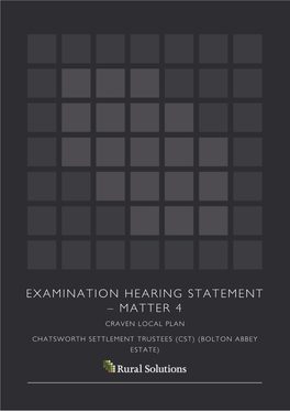 Examination Hearing Statement – Matter 4 Craven Local Plan