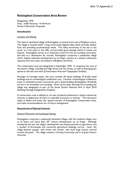 Rottingdean Conservation Area Review Item 13 Appendix 2