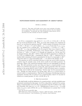 Noncommutative Localization in Group Rings 3