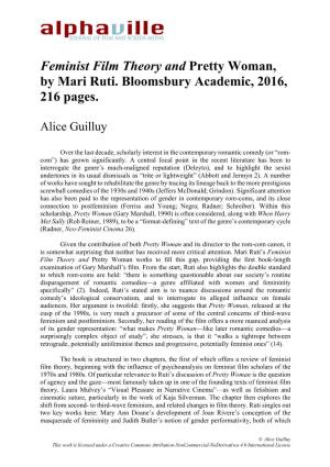 Feminist Film Theory and Pretty Woman, by Mari Ruti. Bloomsbury Academic, 2016, 216 Pages