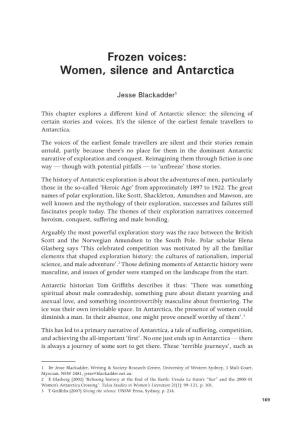 Frozen Voices: Women, Silence and Antarctica