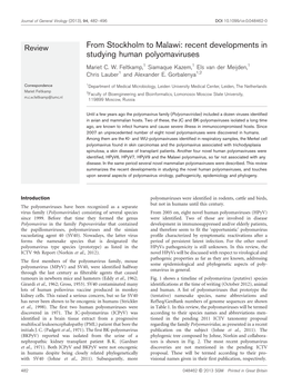 Recent Developments in Studying Human Polyomaviruses
