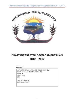 Inkwanca Municipality: Integrated Development Plan 2012-2017