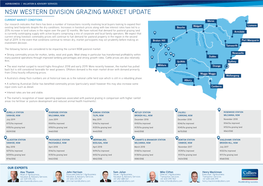Nsw Western Division Grazing Market Update