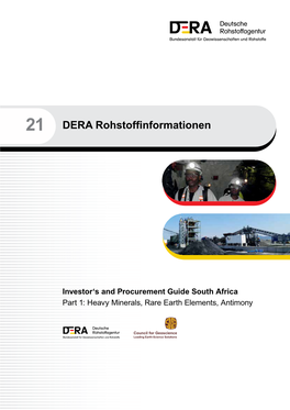 Investors and Procurement Guide South Africa. Part 1: Heavy Minerals, Rare Earth Elements, Antimony