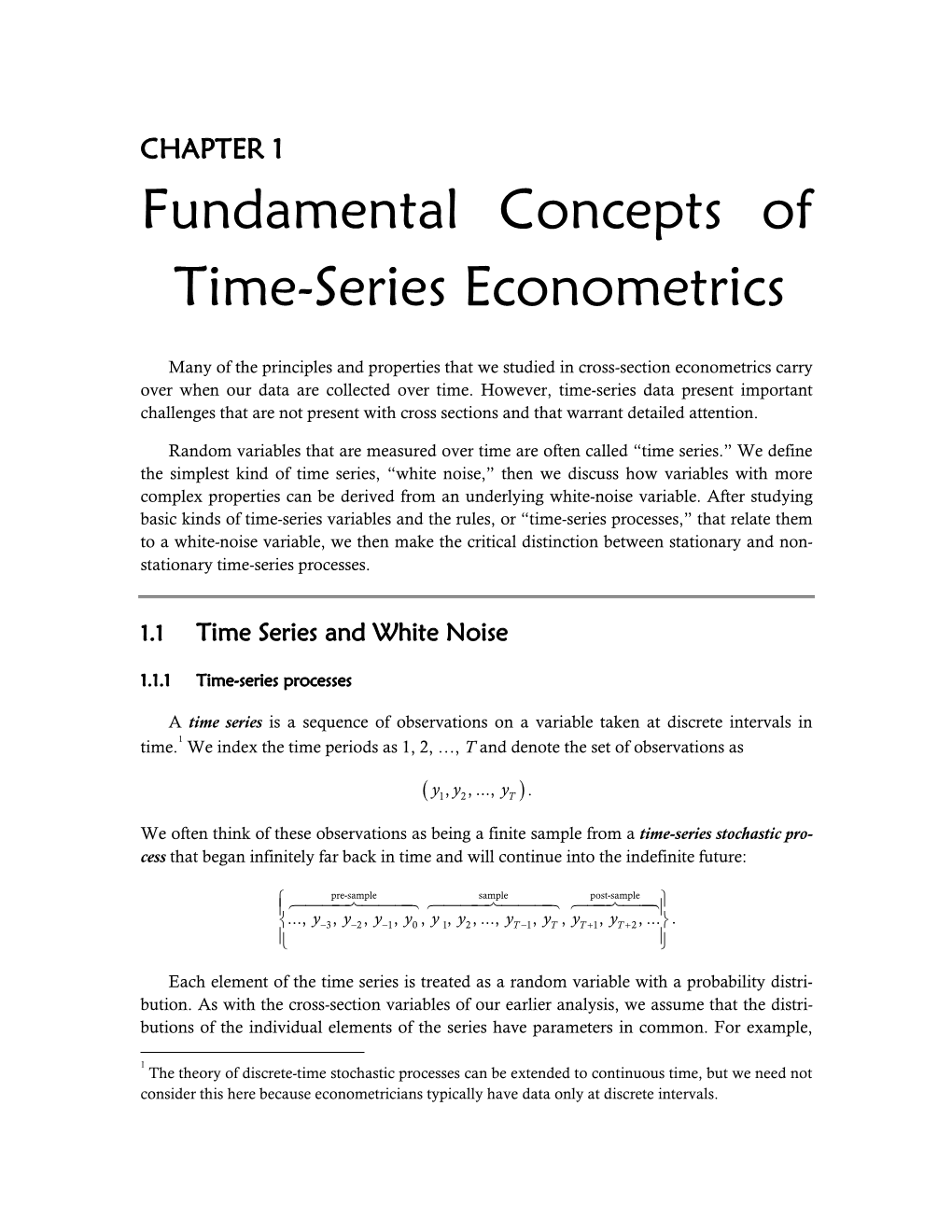 Fundamental Concepts of Time-Series Econometrics