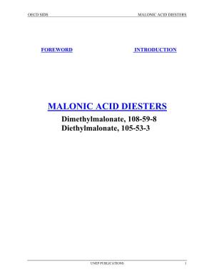 Malonic Acid Diesters