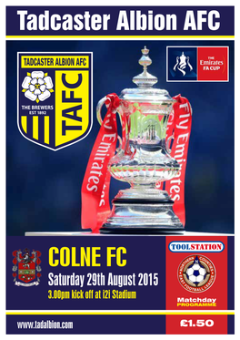 COLNE FC Saturday 29Th August 2015