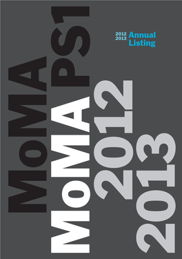 FY2013 Annual Listing