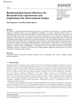 Randomization-Based Inference for Bernoulli Trial Experiments And