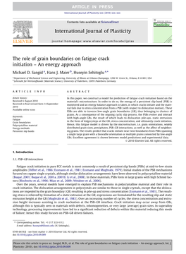 The Role of Grain Boundaries on Fatigue Crack Initiation В