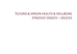 Telford & Wrekin Health & Wellbeing Strategy 2020/21