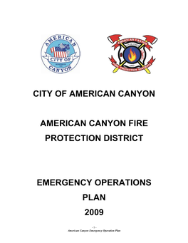 American Canyon Emergency Operations Plan