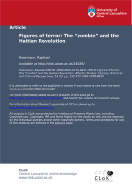 Article Figures of Terror: the “Zombie” and the Haitian Revolution