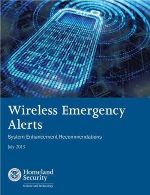 Wireless Emergency Alerts System Enhancements Recommendations