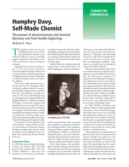 Humphry Davy, Self-Made Chemist