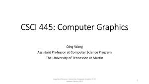 CSCI 445: Computer Graphics