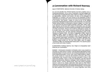 A Conversation with Richard Kearney