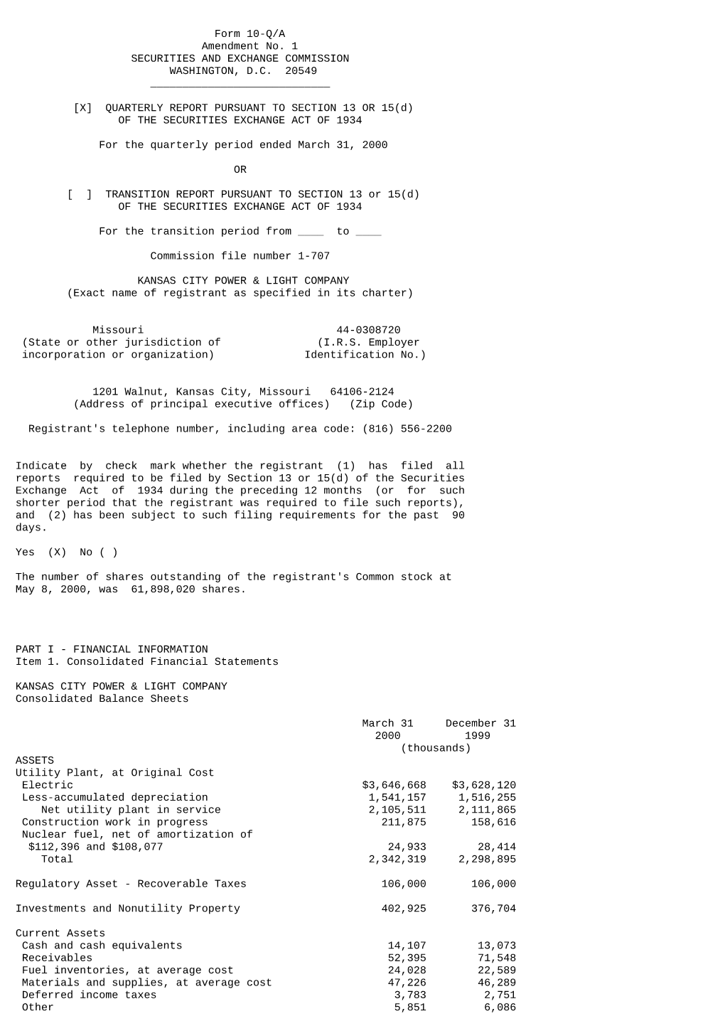 Form 10-Q/A Amendment No. 1 SECURITIES and EXCHANGE COMMISSION WASHINGTON, DC 20549