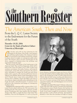 Southern Register Summer 2002