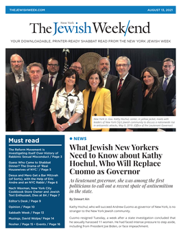 What Jewish New Yorkers Need to Know About Kathy Hochul, Who Will