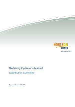 Switching Operator's Manual Distribution Switching