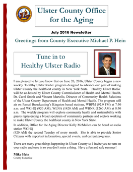 Ulster County Office for the Aging