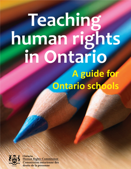 Teaching Human Rights in Ontario—A Guide