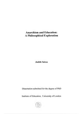Anarchism and Education: a Philosophical Exploration