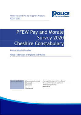 PFEW Pay and Morale Survey 2020 Cheshire Constabulary