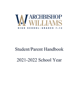 Student/Parent Handbook 2021-2022 School Year