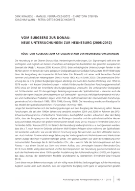 Vom Burgberg Zur Donau: Neue Untersuchungen Zur Heuneburg (2008-2012)