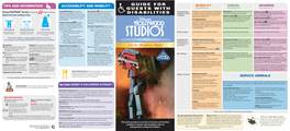 Disney's Holllywood Studios Guide for Guests with Disabilities