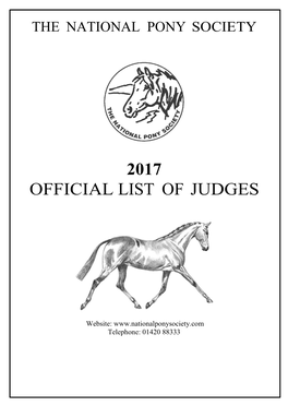 Official List of Judges