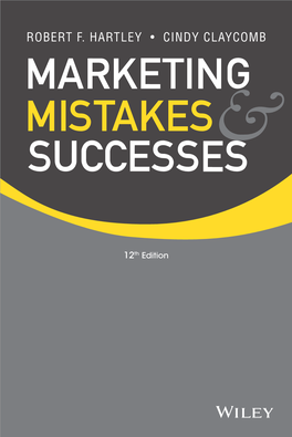 Marketing Mistakes and Successes, 12Th Edition