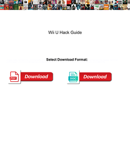 Wii U Hack Guide